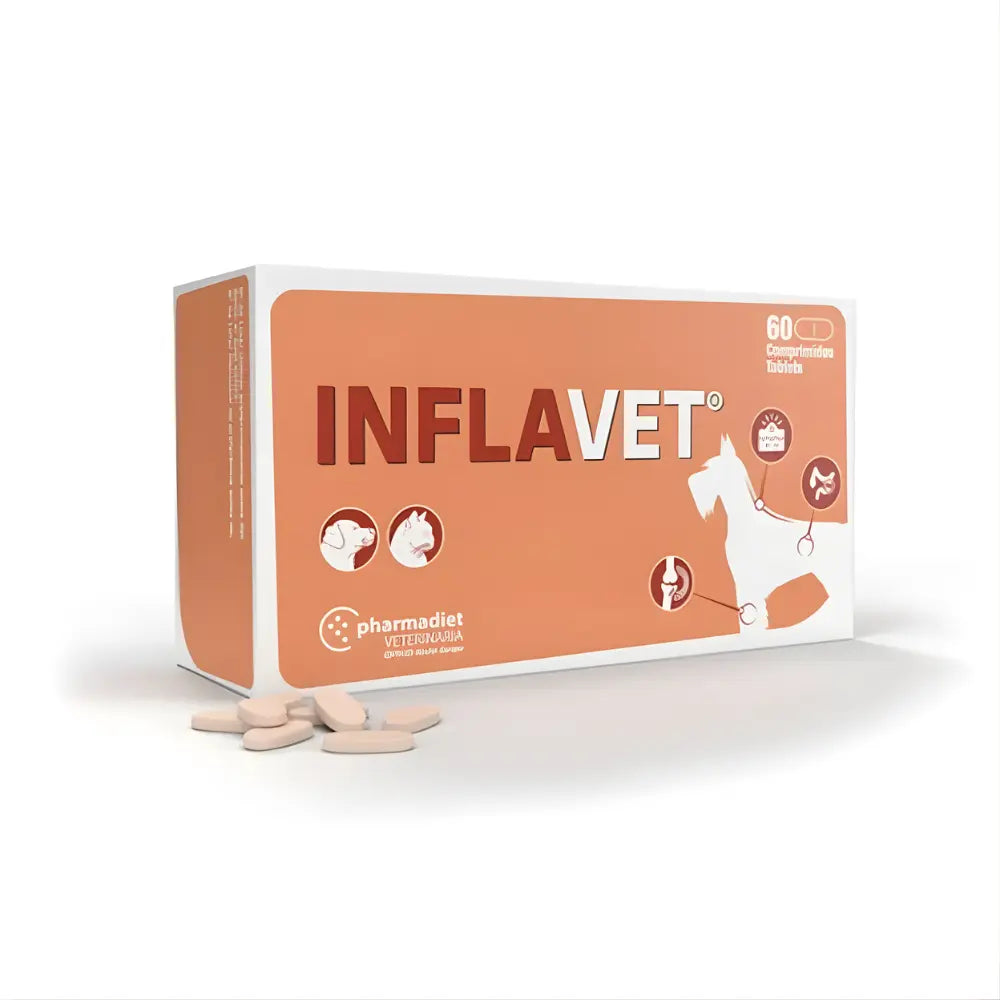 Inflavet 60 Comprimidos (Antiinflamatorio) PHARMADIET Mascotas-Ávila