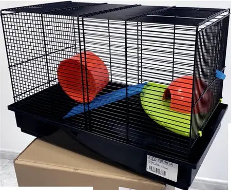 Jaula Hamster 109 Negra (50X28X33 Cm) - Mejor Precio - Mascotas Ávila