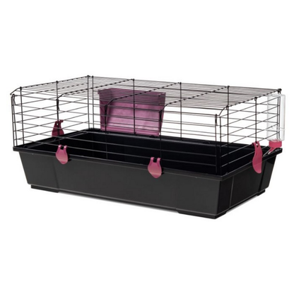 Jaula Conejos 520 Negra (80X46X35 Cm) Plegable VOLTREGA Mascotas-Ávila