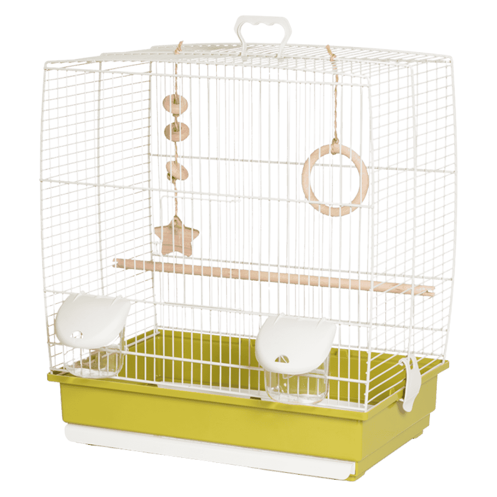 Jaula Pajaro 641 Eco Crema Oliva (39X25,5X45 Cm) VOLTREGA Mascotas-Ávila