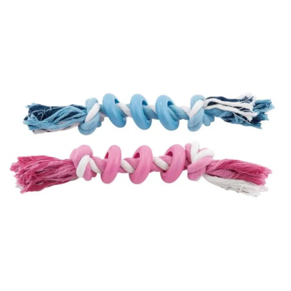 Juguete Perro Aros En Cuerda Bicolor 25 cm NAYECO Mascotas-Ávila