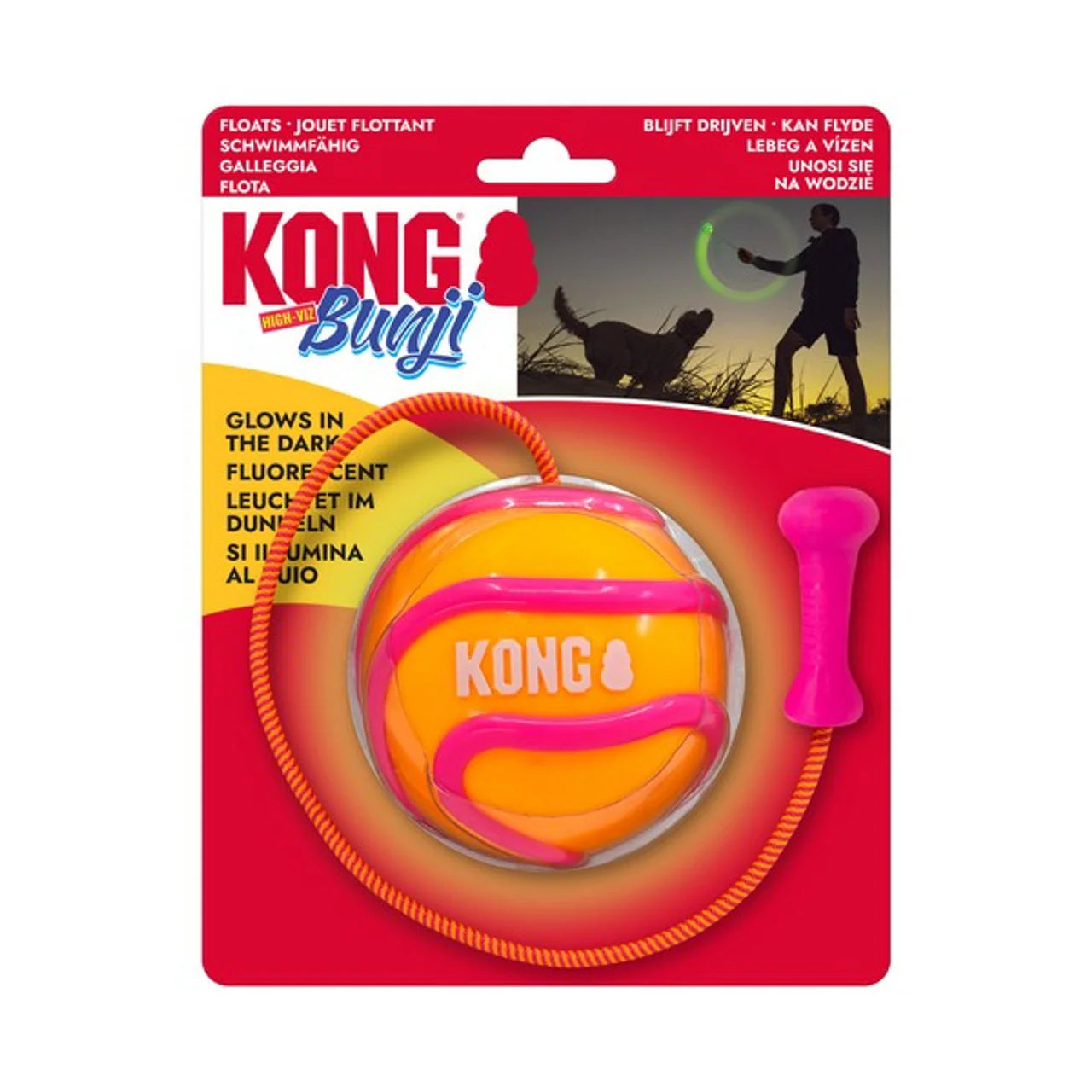 Kong Bunji High-Viz Ball Pelota Juguete para Perros KONG Mascotas-Ávila
