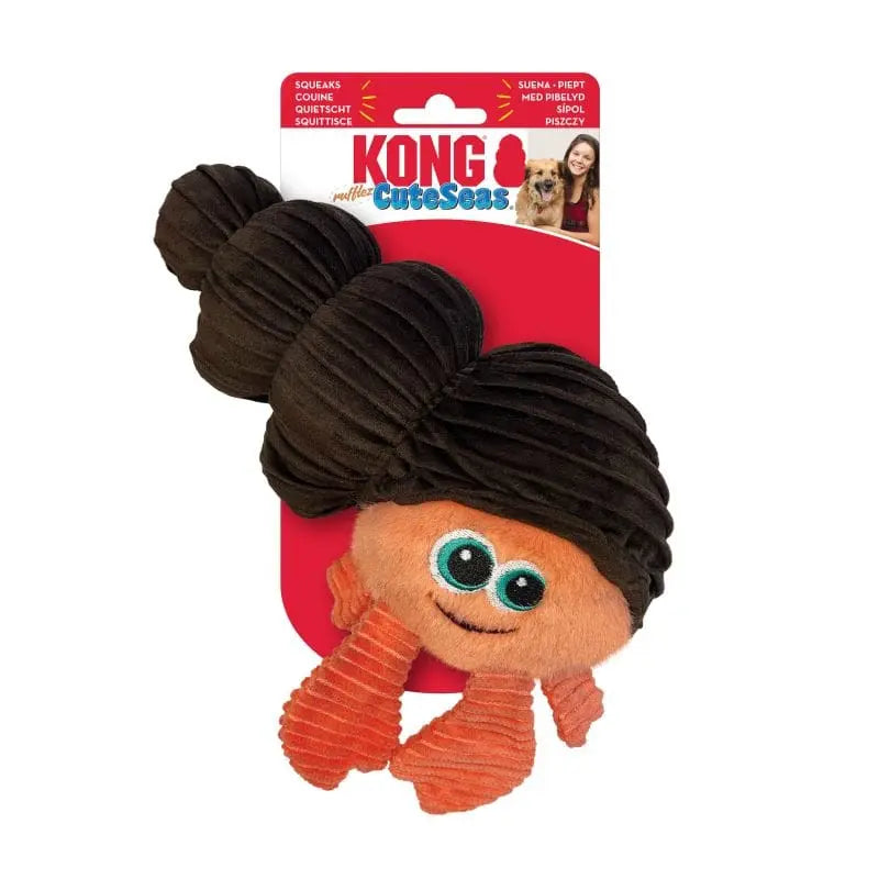 Kong Cuteseas Rufflez Hermit Crab S/M Juguete para Perros KONG Mascotas-Ávila
