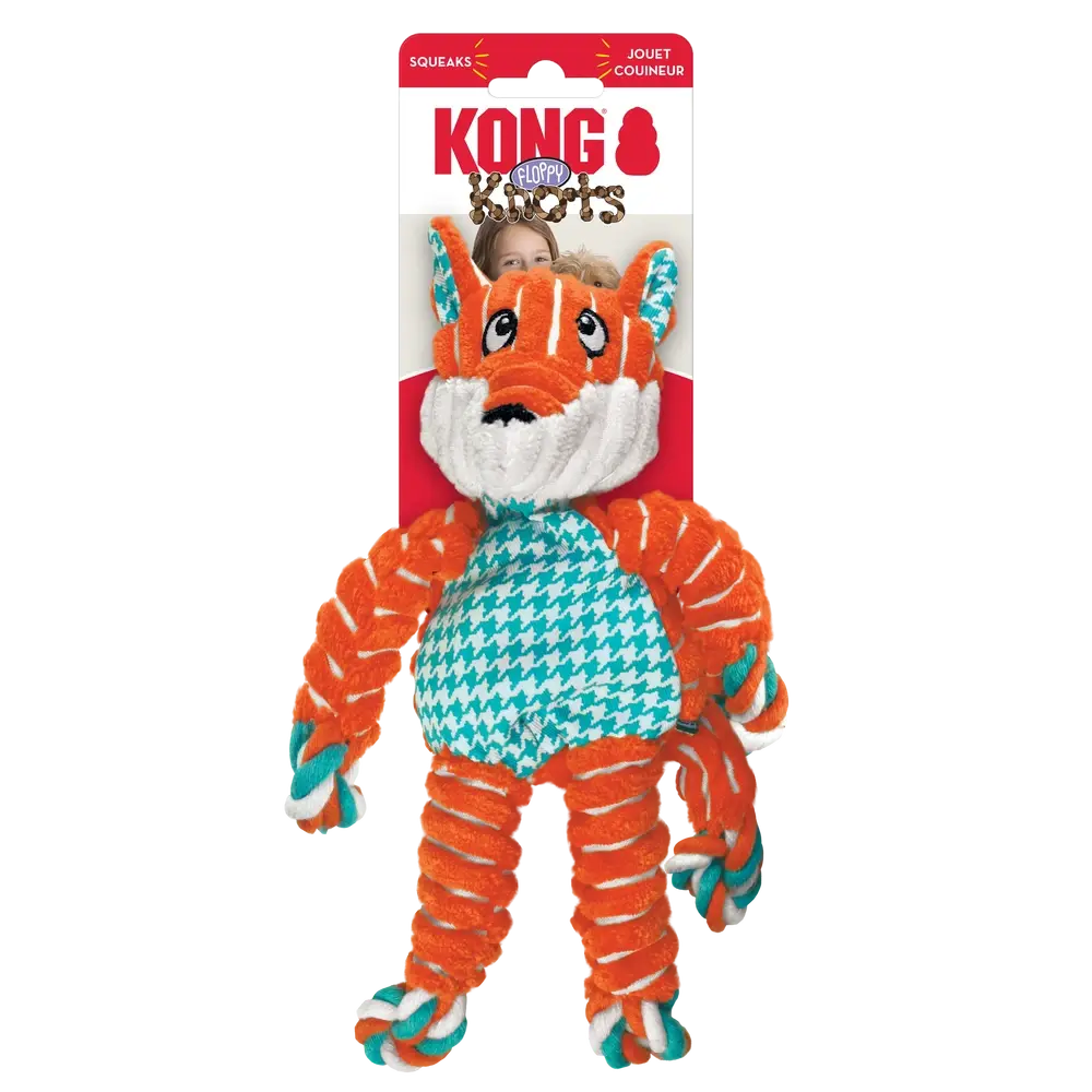 Kong Floppy Knots Fox S/M Juguete para Perros KONG Mascotas-Ávila