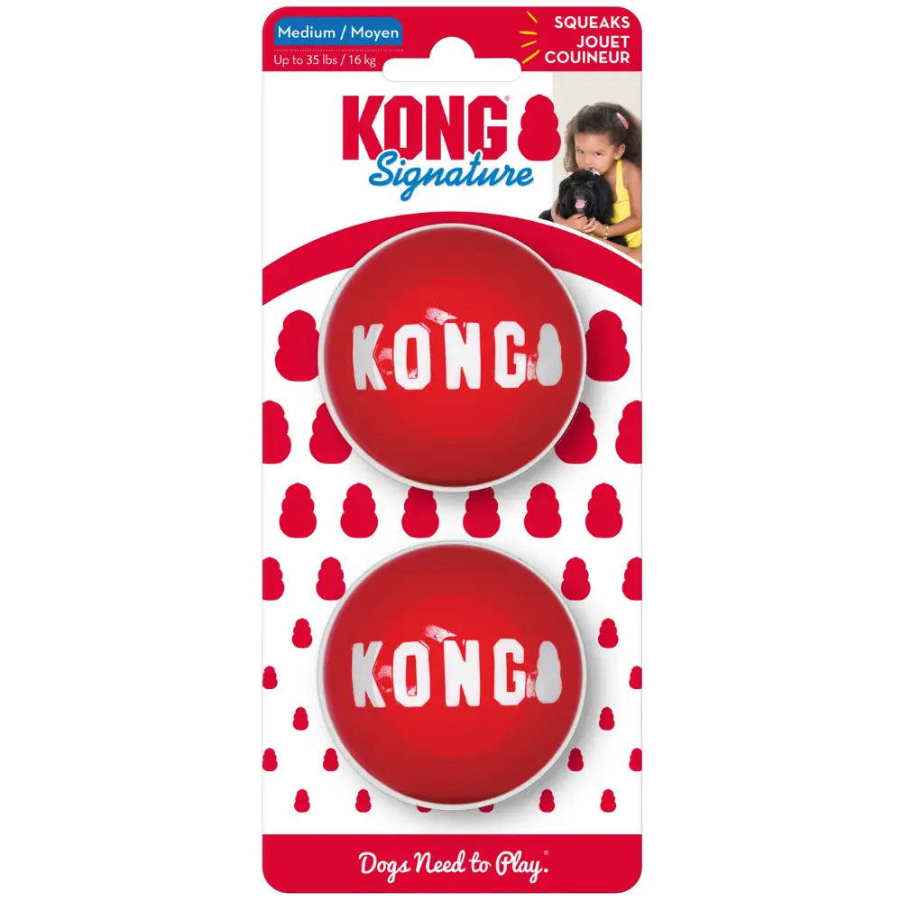 Kong Signature Balls Pack-2 KONG Mascotas-Ávila