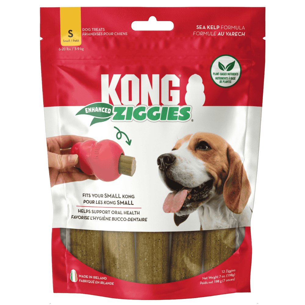 Adulto S 198 g Kong Ziggies Enhanced Snack para Perros Adultos y Cachorros KONG Mascotas-Ávila
