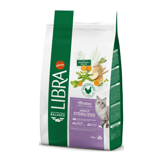 Libra Cat Adult Sterilized Chicken Pienso con Pollo para Gatos Esterilizados LIBRA Mascotas-Ávila