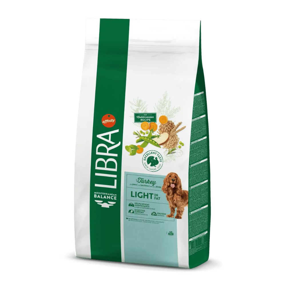 Libra Light in Fat Pavo y Cereales Integrales Pienso Bajo en Grasa para Perros LIBRA Mascotas-Ávila
