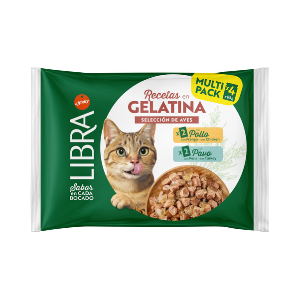 Libra Paté en Gelatina de Pollo y Pavo Comida Húmeda para Gatos LIBRA Mascotas-Ávila