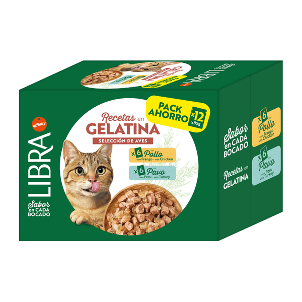 Libra Paté en Gelatina de Pollo y Pavo Comida Húmeda para Gatos LIBRA Mascotas-Ávila