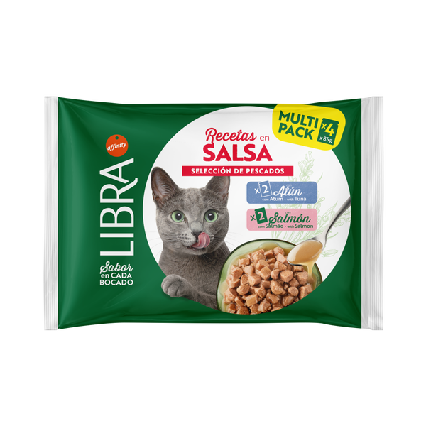 Libra Paté en Salsa de Salmón y Atún Comida Húmeda para Gatos LIBRA Mascotas-Ávila