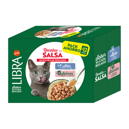 Libra Paté en Salsa de Salmón y Atún Comida Húmeda para Gatos LIBRA Mascotas-Ávila