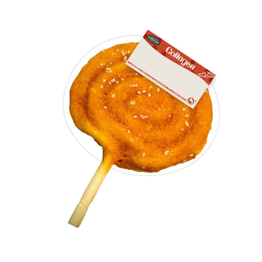 Lollipop de Colágeno con Pollo y Sésamo 10 cm - Snack para Perros Hobbit Alf HOBBIT.ALF Mascotas-Ávila
