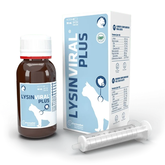 Lysinviral Plus Gel para Reforzar el Sistema Inmune en Gatos 50 ml PHARMADIET Mascotas-Ávila