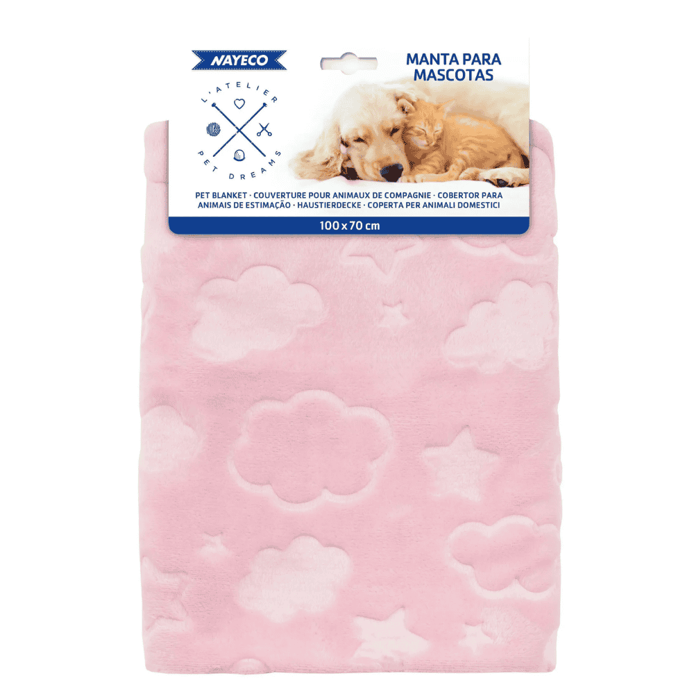 Manta Perro Sky Rosa Nayeco 100x70 cm NAYECO Mascotas-Ávila