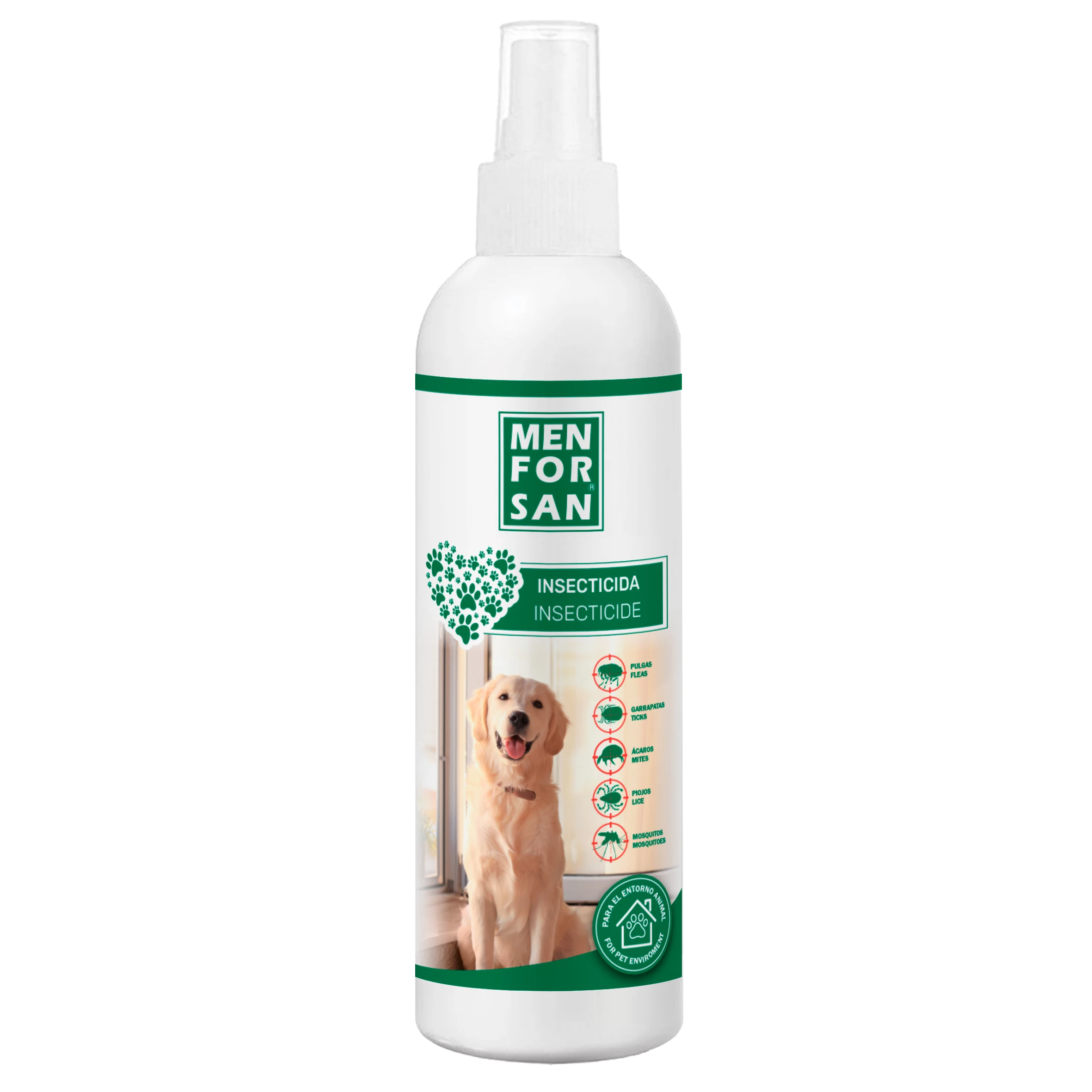 Menforsan Insecticida para el Entorno de Perros | Tetrametrina y Permetrina MENFORSAN Mascotas-Ávila