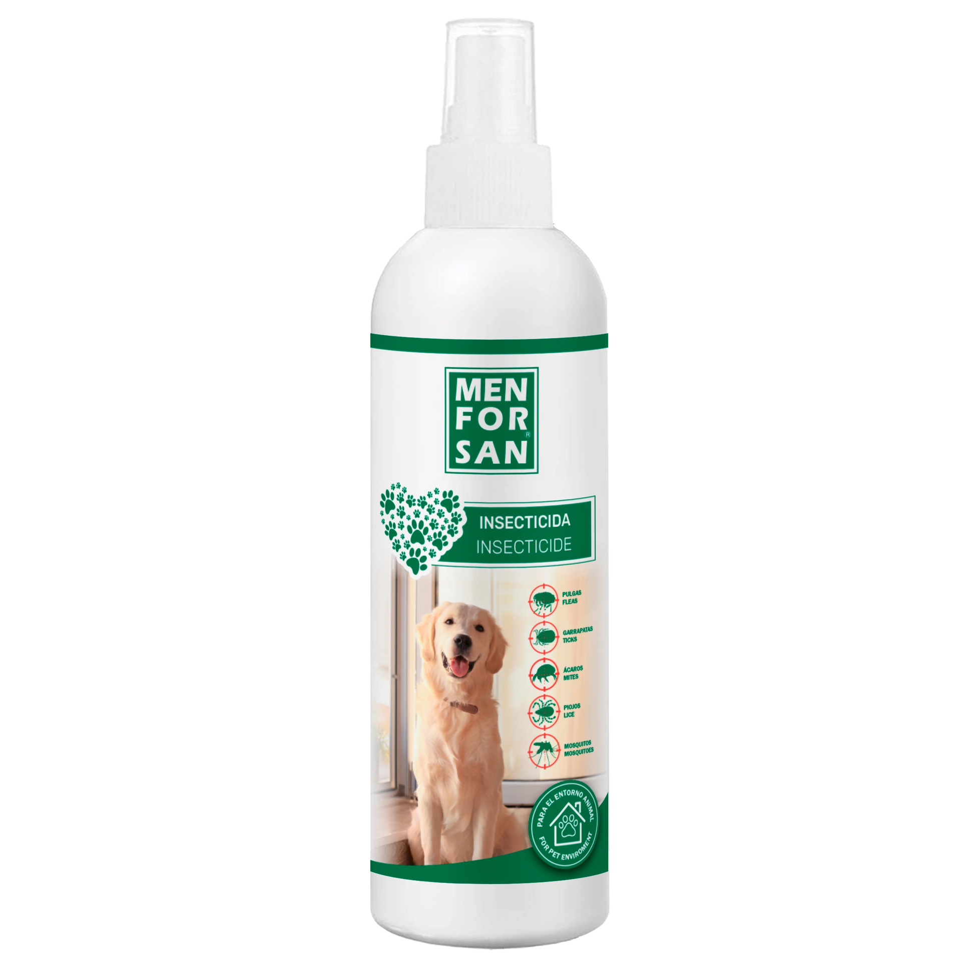 Menforsan Insecticida para el Entorno de Perros | Tetrametrina y Permetrina MENFORSAN Mascotas-Ávila