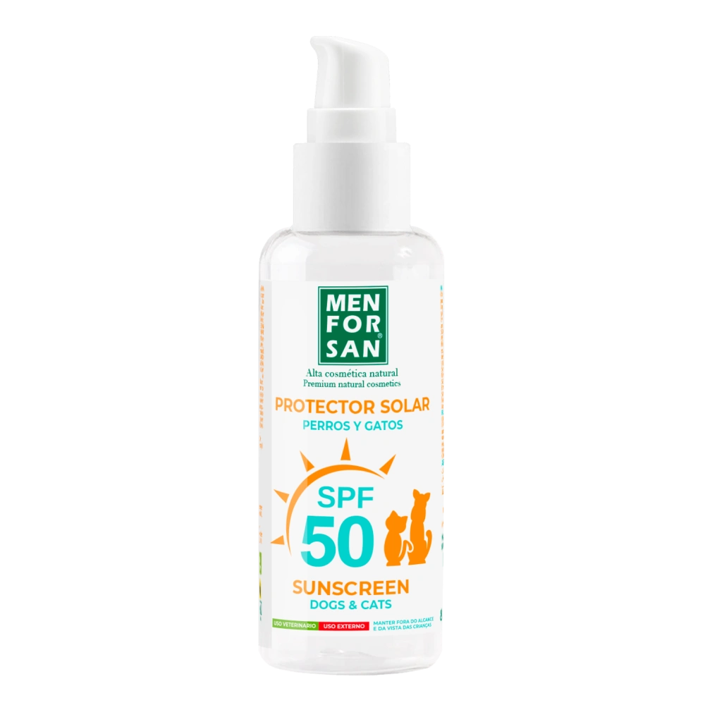 Menforsan Protector Solar Factor 50 para Perros y Gatos 60 ml MENFORSAN Mascotas-Ávila