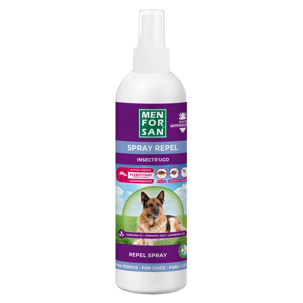 Menforsan Spray Antiinsectos Perro (Margosa, Geraniol y Lavandino) 250 ml MENFORSAN Mascotas-Ávila