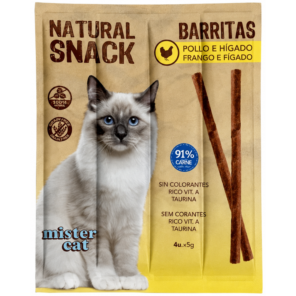 Mister Cat Snack Natural Barritas para Gatos Pack Ahorro MISTER CAT Mascotas-Ávila