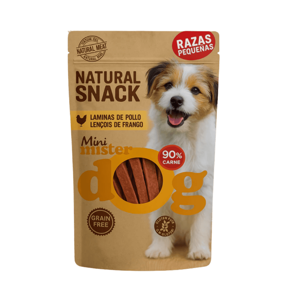 Mini Láminas de Pollo 35 g Mister Dog Snack Natural para Perros MISTER DOG Mascotas-Ávila