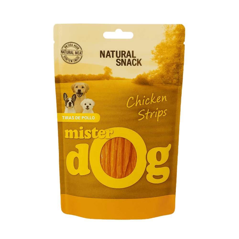 Tiras de Pollo 50 g Mister Dog Snack Natural para Perros MISTER DOG Mascotas-Ávila