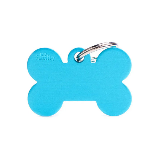 My Family Hueso Aluminio Xl Azul Claro Mfxl07 MY FAMILY Mascotas-Ávila