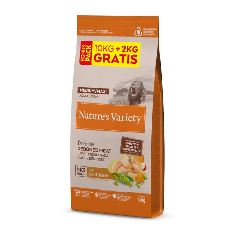Nature'S Variety No Grain Medium/Maxi Pollo Campero Pienso Sin Cereales para Perros AFFINITY PETCARE, S.A. UNIPERSONAL