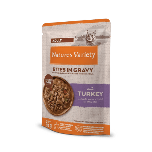 Nature'S Variety Cat Bocaditos en Salsa con Pavo 85 g NATURE'S VARIETY Mascotas-Ávila