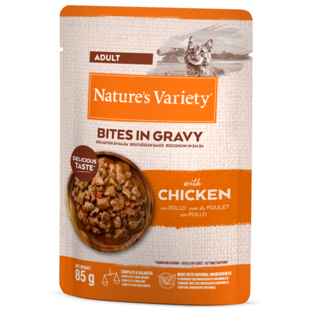 Nature'S Variety Cat Bocaditos en Salsa con Pollo 85 g NATURE'S VARIETY Mascotas-Ávila