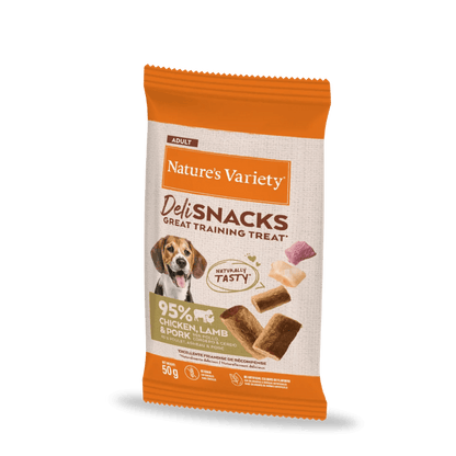 Pollo y Cordero Nature'S Variety Deli Snacks para Perros 50 g NATURE'S VARIETY Mascotas-Ávila