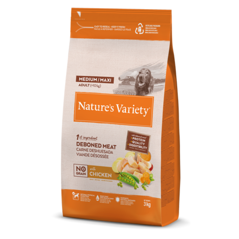 Nature'S Variety No Grain Medium/Maxi Pollo Campero Pienso Sin Cereales para Perros NATURE'S VARIETY Mascotas-Ávila