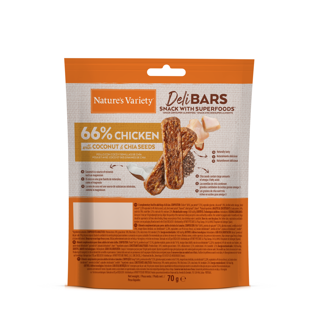 Nature's Variety Delibars Pollo Snack para Perros Nature's Variety Mascotas-Ávila