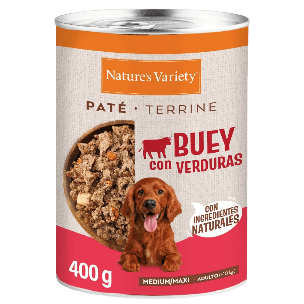 Nature's Variety Paté de Buey con Verduras Lata Húmeda para Perros Med/Maxi NATURE'S VARIETY Mascotas-Ávila
