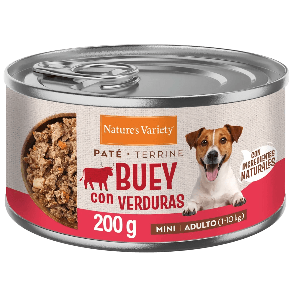 Nature's Variety Paté de Buey con Verduras Lata Húmeda para Perros Mini NATURE'S VARIETY Mascotas-Ávila