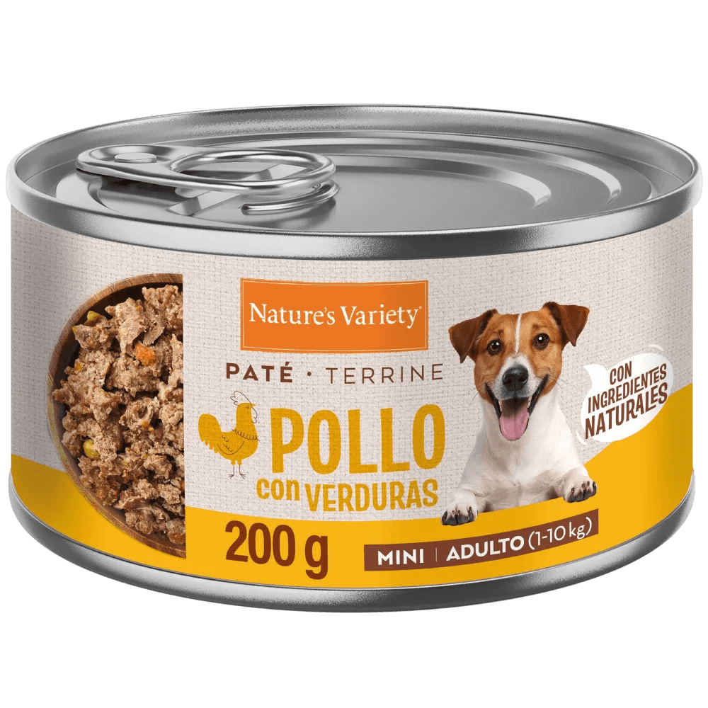 Nature's Variety Paté de Pollo con Verduras Lata Húmeda para Perros Mini NATURE'S VARIETY Mascotas-Ávila