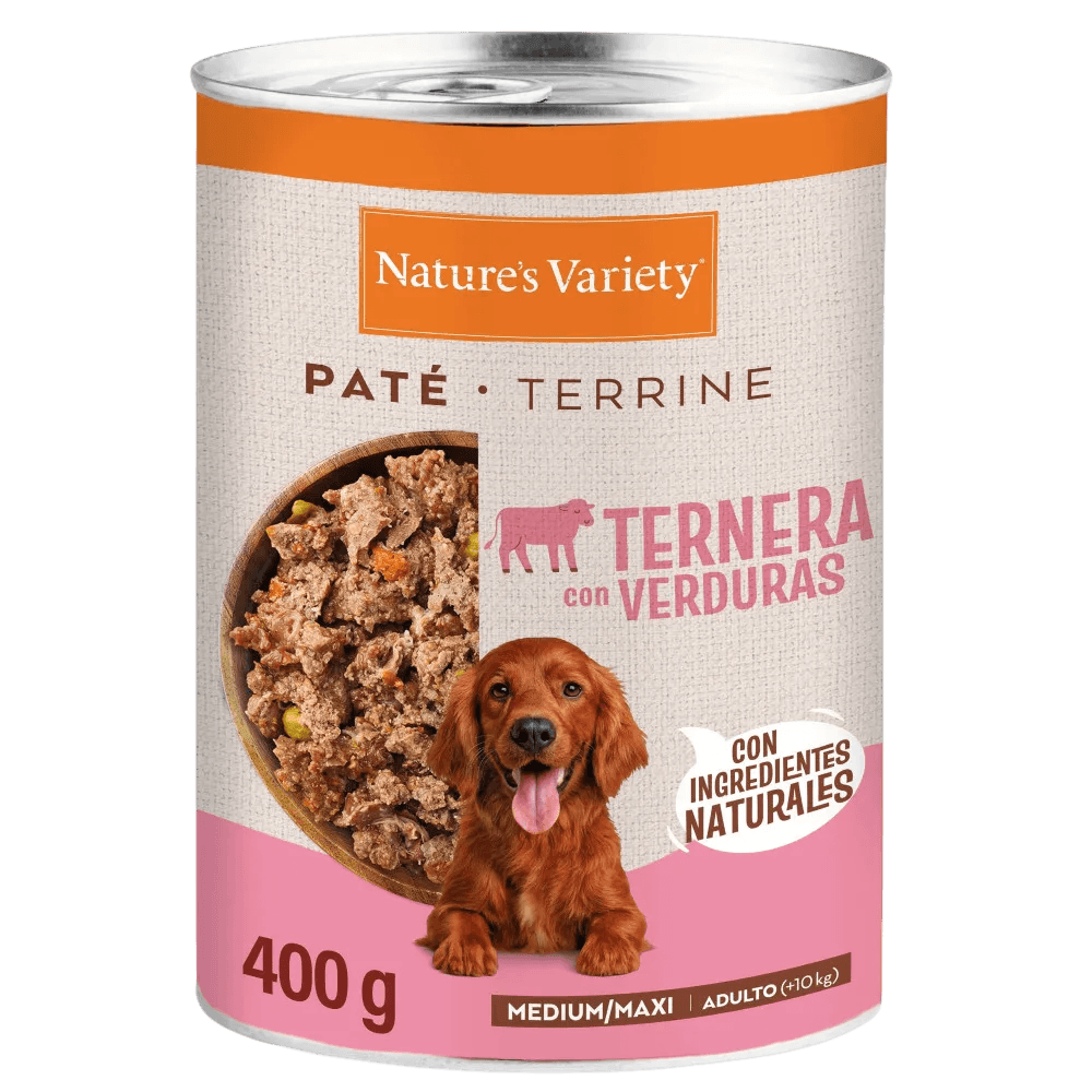 Nature's Variety Paté de Ternera con Verduras Lata Húmeda para Perros Med/Maxi NATURE'S VARIETY Mascotas-Ávila