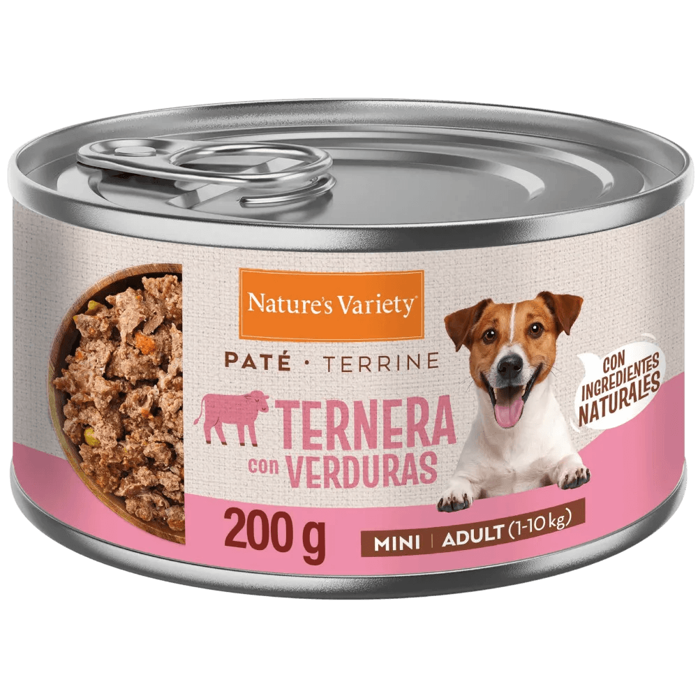 Nature's Variety Paté de Ternera con Verduras Lata Húmeda para Perros Mini NATURE'S VARIETY Mascotas-Ávila