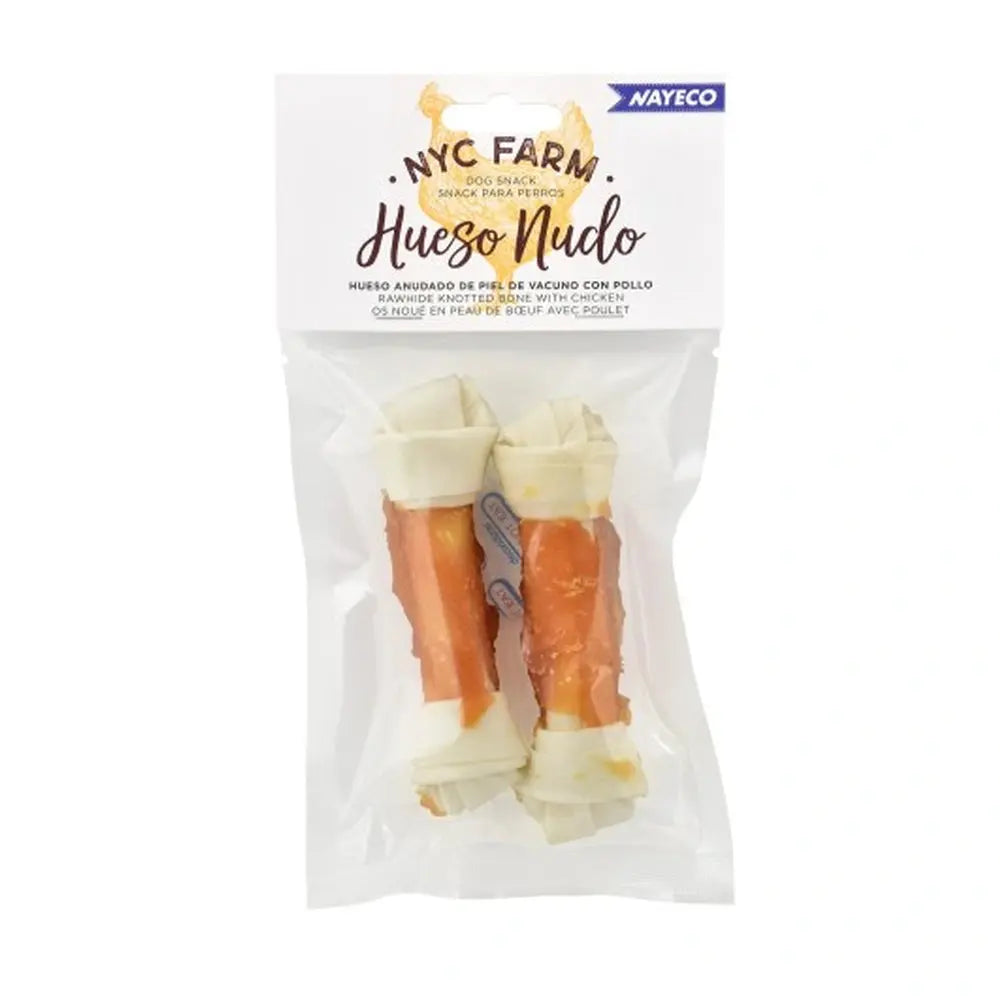 Nayeco Farm Hueso Nudo con Pollo Snack Masticable para Perros NAYECO Mascotas-Ávila