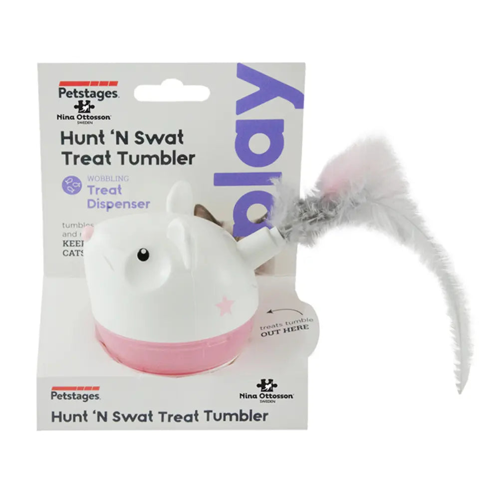Nina Ottosson Hunt & Swat Ratón con Plumas Dispensador para gatos NINA OTTOSSON Mascotas-Ávila