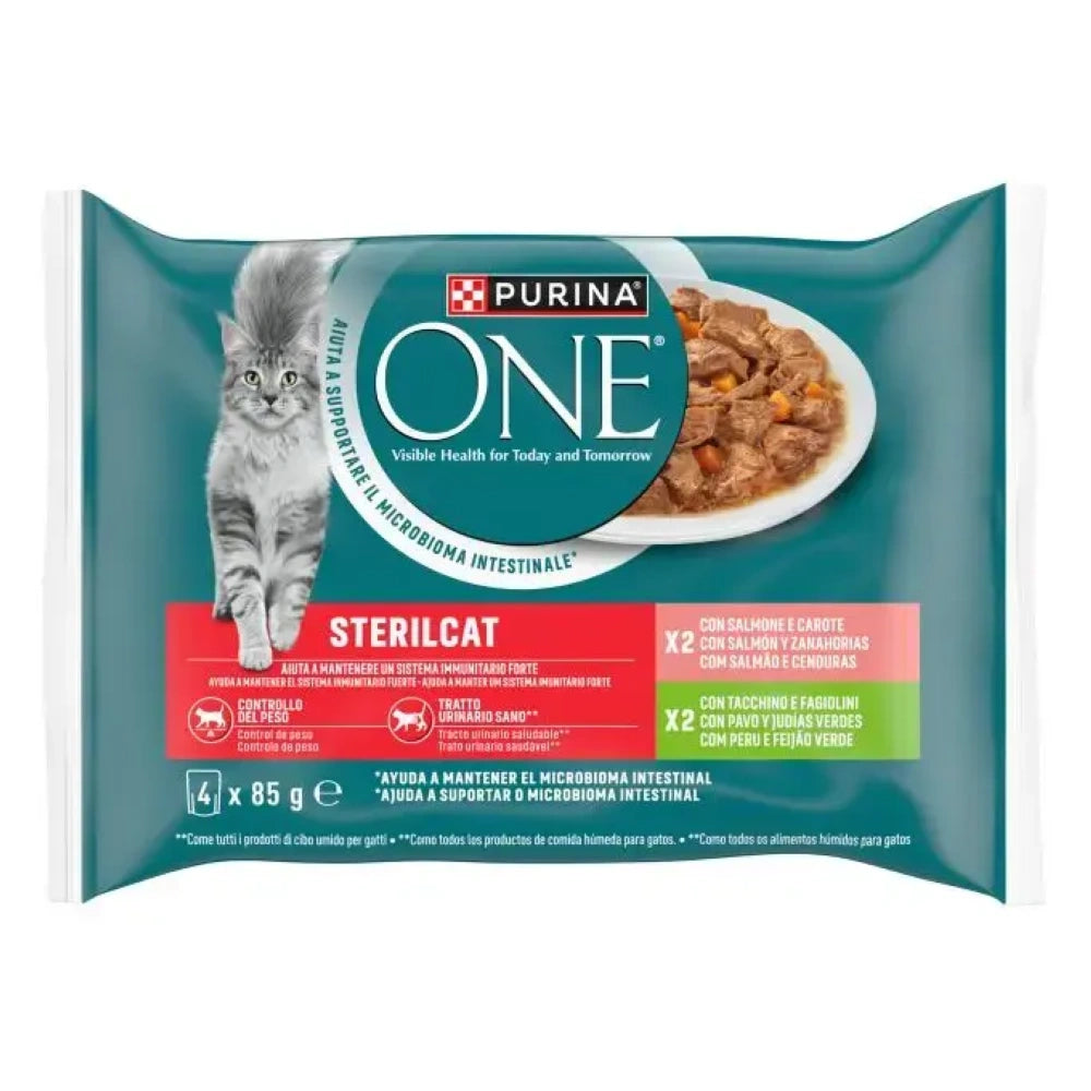 ONE Steril Pack Comida Húmeda para Gatos 4x85g ONE Mascotas-Ávila