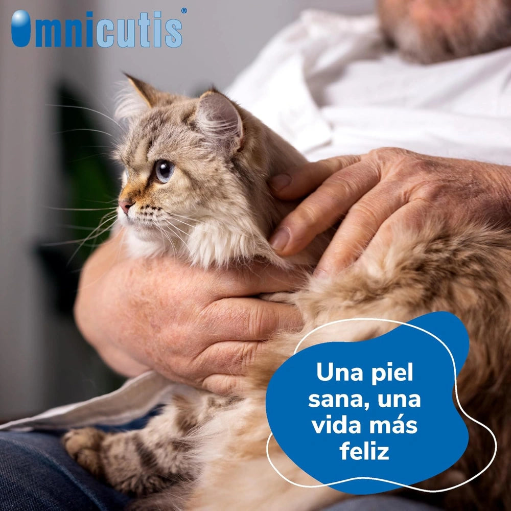 Omnicutis Líquido 200 ml Suplemento con Vitaminas, Zinc, Omega 3 y MSM para Perros y Gatos HIFARMAX Mascotas-Ávila