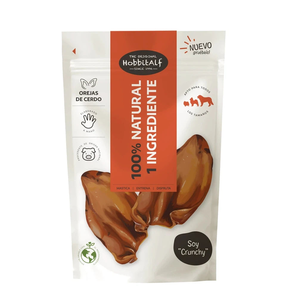 Oreja de Cerdo 100 g - Snack Natural para Perros Hobbit Alf HOBBITALF Mascotas-Ávila