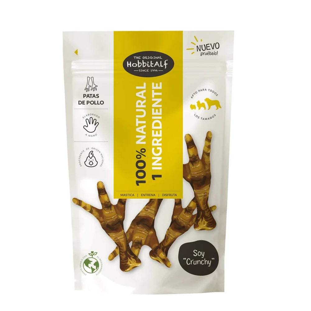 Patas de Pollo 100 g Snack Proteico para Perros Hobbitalf HOBBITALF Mascotas-Ávila