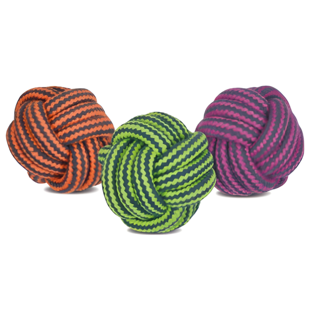 Pelota Cuerda Dental Bicolor 9 cm-210 g NAYECO Mascotas-Ávila