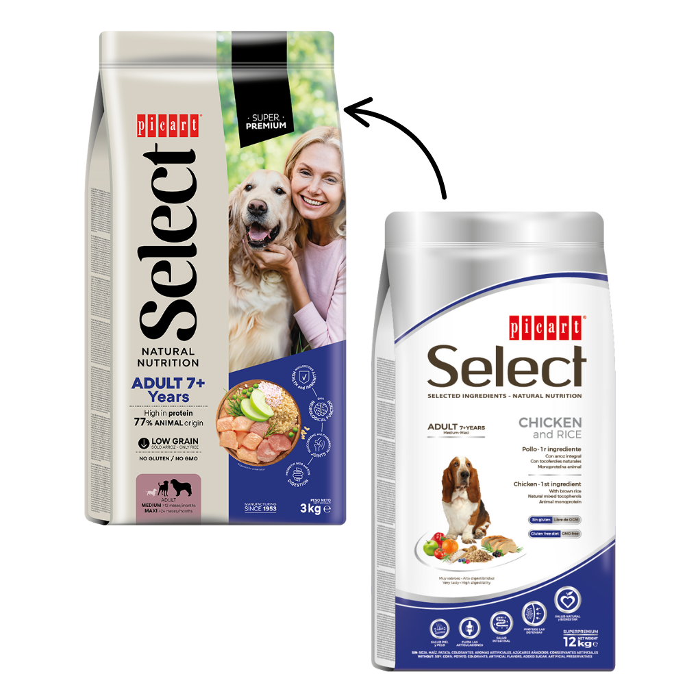 Picart Select Adult 7+ Years Chicken & Rice Pienso para Perros con Pollo y Arroz PICART SELECT Mascotas-Ávila