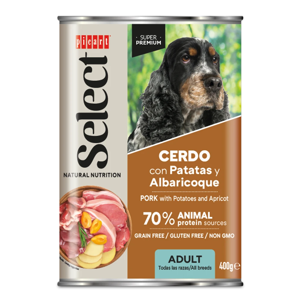 Picart Select Adult Cerdo con Patatas Lata Comida Húmeda para Perros PICART SELECT Mascotas-Ávila