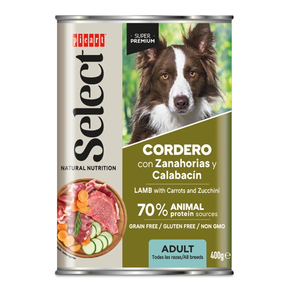 Picart Select Adult Cordero con Zanahorias Lata Comida Húmeda para Perros PICART SELECT Mascotas-Ávila