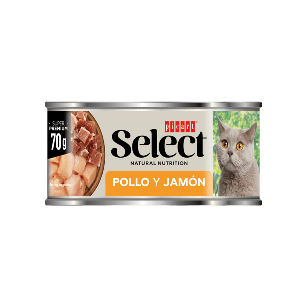 Picart Select Adult Pollo y Jamón Lata Comida Húmeda para Gatos PICART SELECT Mascotas-Ávila