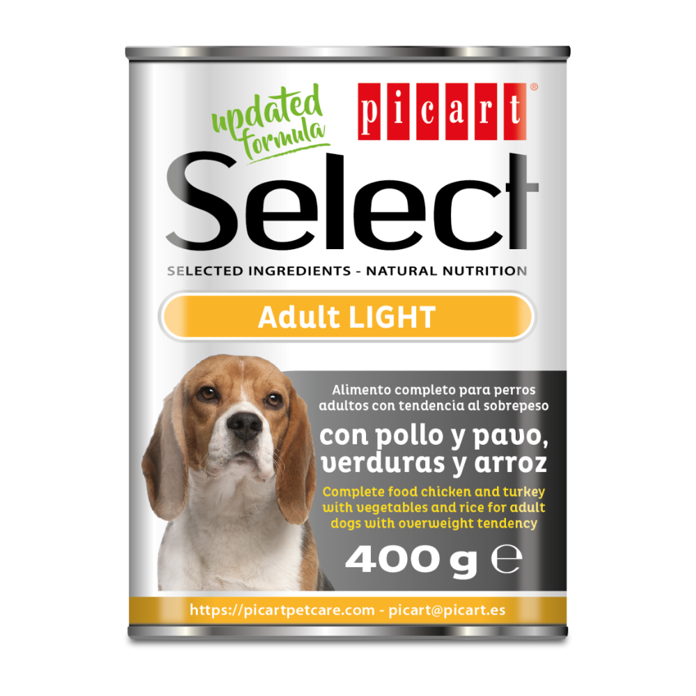 Light | Pavo, pollo, verduras y arroz Picart Select Comida Húmeda para Perros | Lata 400 g PICART SELECT Mascotas-Ávila